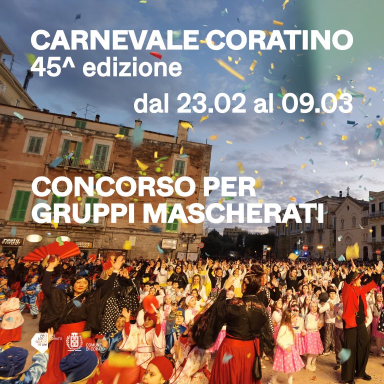 Corato (BA): Concorso Gruppi Mascherati – 45 Carnevale Coratino